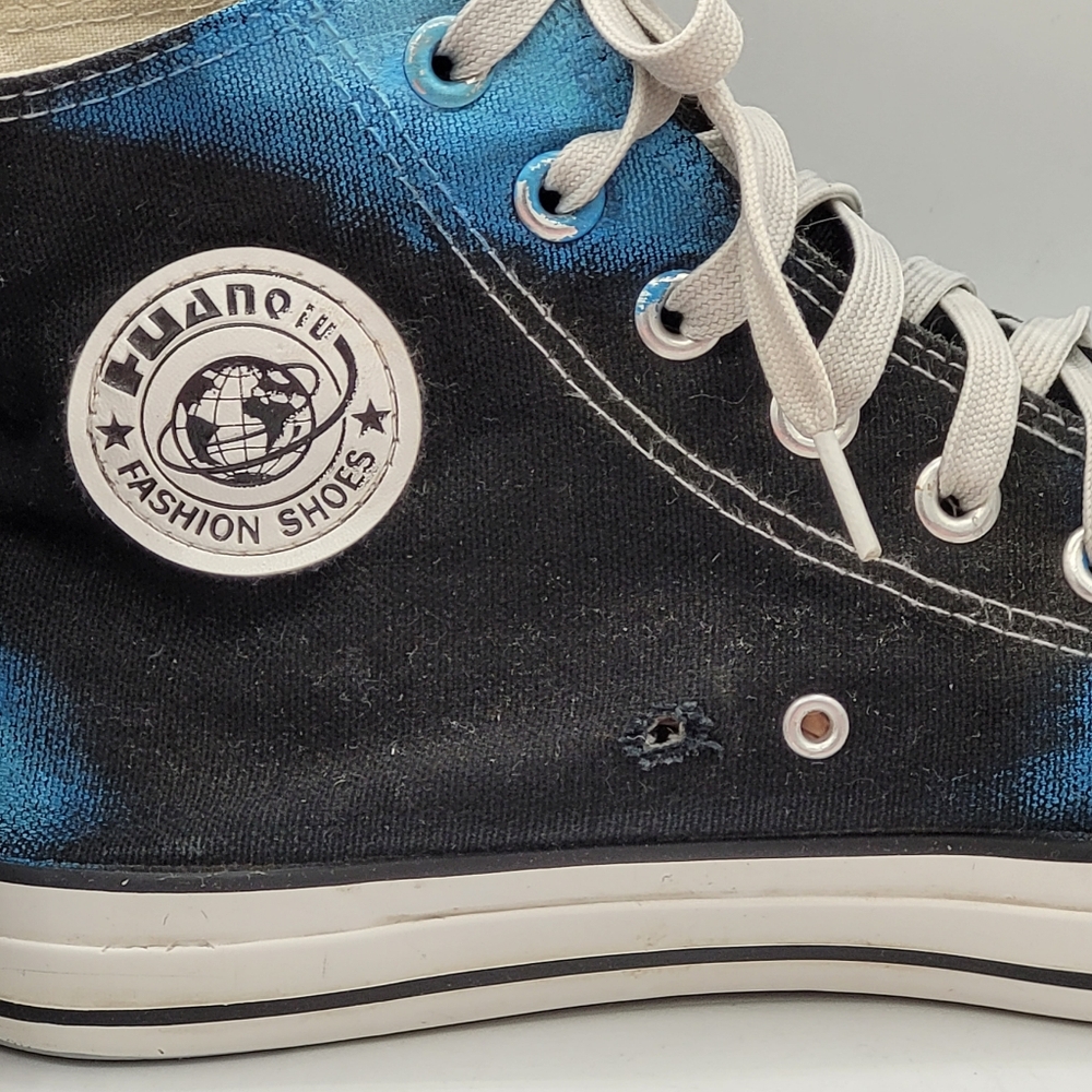 Stars And Galaxy Hightop Shoes Size 9.5 In Womens - Picture 11 of 16